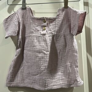 Rabbit & Bear by Emily&Oliver waffle gauze OrganicCotton lace trim Dress 18M